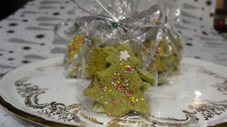 mini sapins biscuits au thé matcha