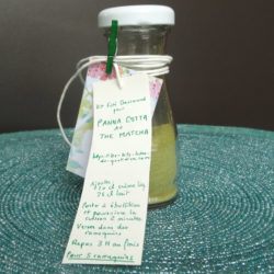 étiquette kit panna cotta thé matcha