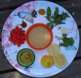ingrédients taboulé à la menthe et au citron